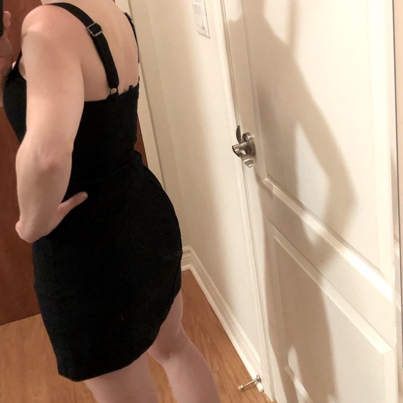 Overall style Jean mini-dress - Picture 10 of 10